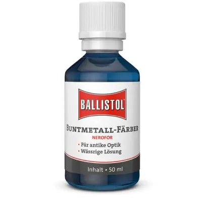 Barvivo na neželezné kovy (stříbro, měď, mosaz) ideální pro vytvoření starožitného vzhledu. Intenzitu barvení lze individuálně určit reakční dobou.